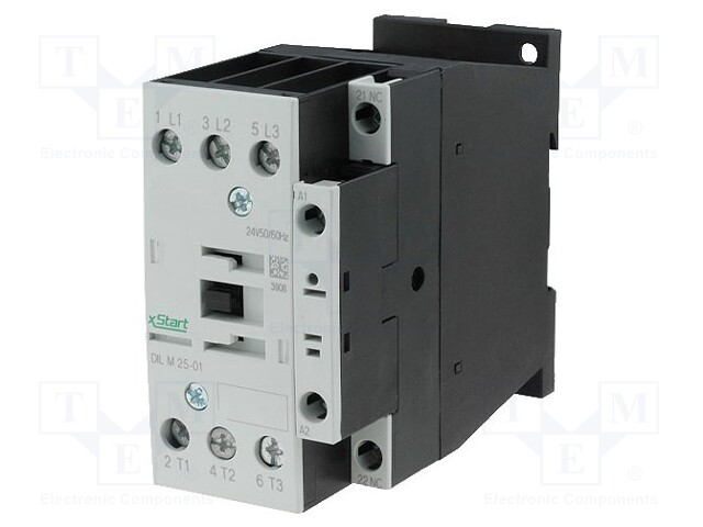 Contactor: 3-pole; NO x3; Auxiliary contacts: NO; 240VDC; 25A; 690V