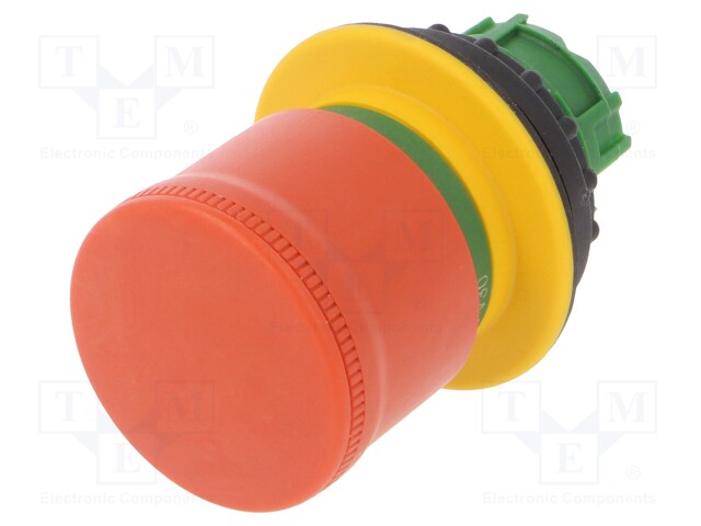 Switch: emergency stop; Stabl.pos: 2; 22mm; red; Illumin: none; IP66