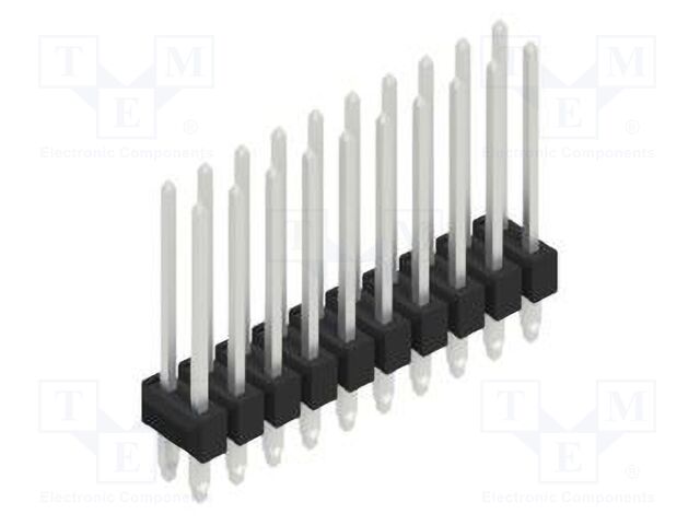 Connector: pin strips; pin header; male; PIN: 20; 2.54mm; THT; 2x10