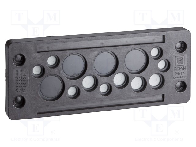 Multigate grommet; Holes no: 17