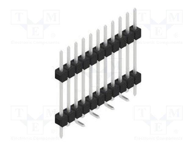 Connector: pin strips; pin header; male; PIN: 11; 2.54mm; SMT; 1x11