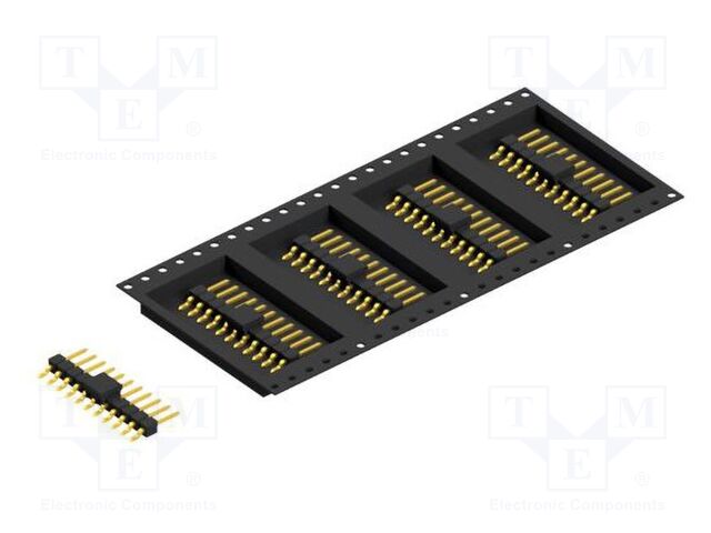 Connector: pin strips; pin header; male; PIN: 11; 2.54mm; SMT; 1x11