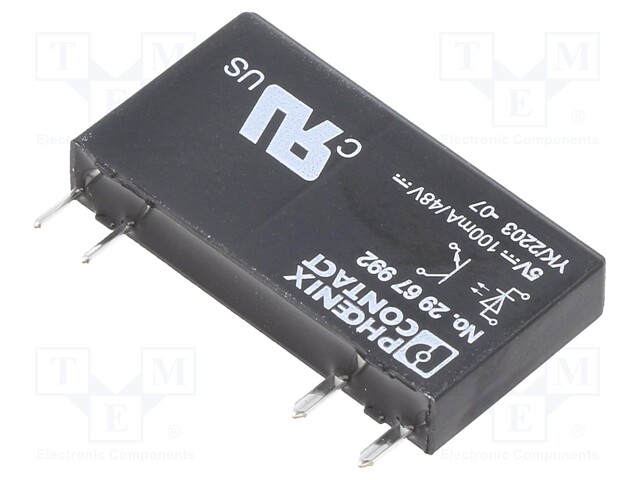 Relay: solid state; Ucntrl: 4÷6VDC; 100mA; 3÷48VDC; socket,THT