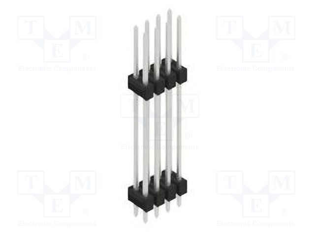 Connector: pin strips; pin header; male; PIN: 8; 2.54mm; THT; 2x4