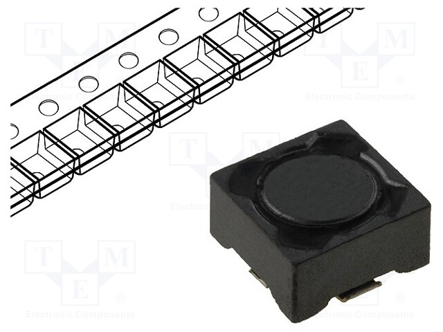 Inductor: wire; SMD; 330uH; 320mA; 1.86Ω; 7.3x7.3x4.5mm; ±20%