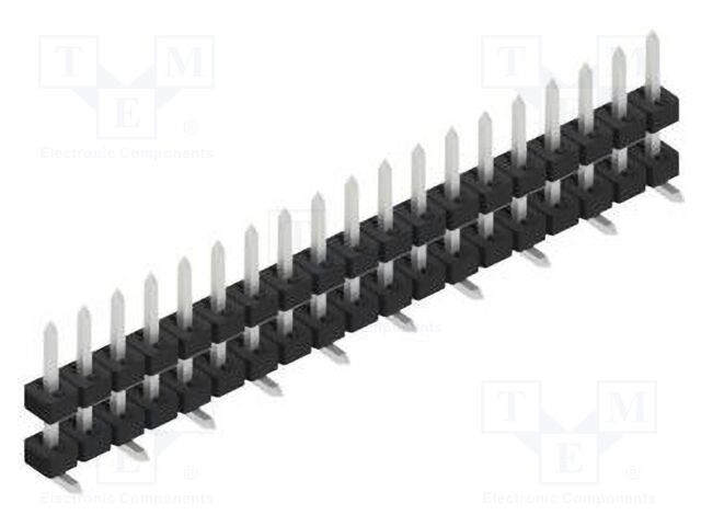 Connector: pin strips; pin header; male; PIN: 19; 2mm; SMT; 1x19