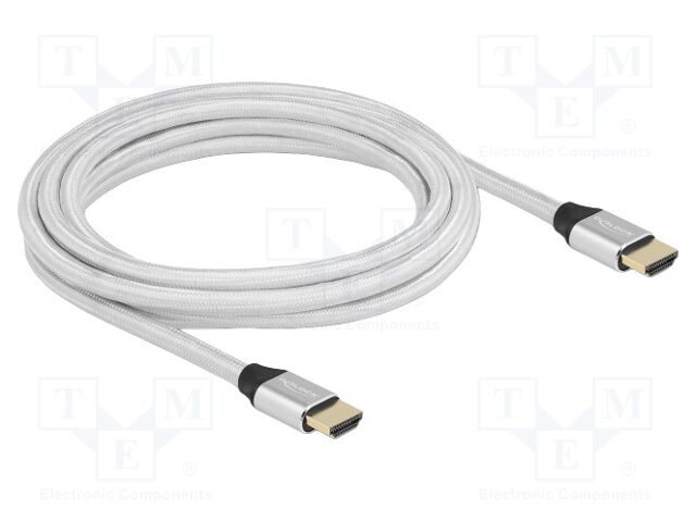 Cable; HDMI plug,both sides; textile; HDMI 2.1,Ultra High Speed