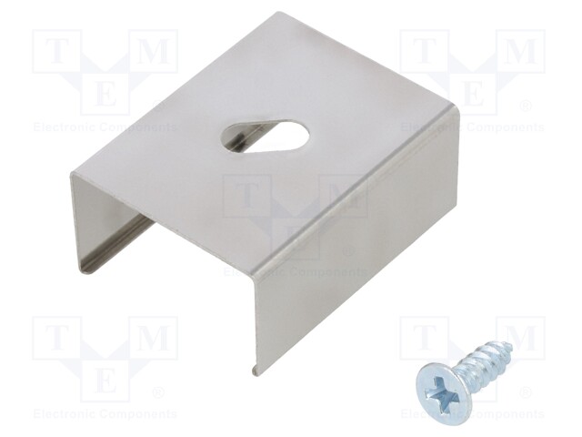 Holder U4; natural; stainless steel; Kit: 2 holders,2 screws