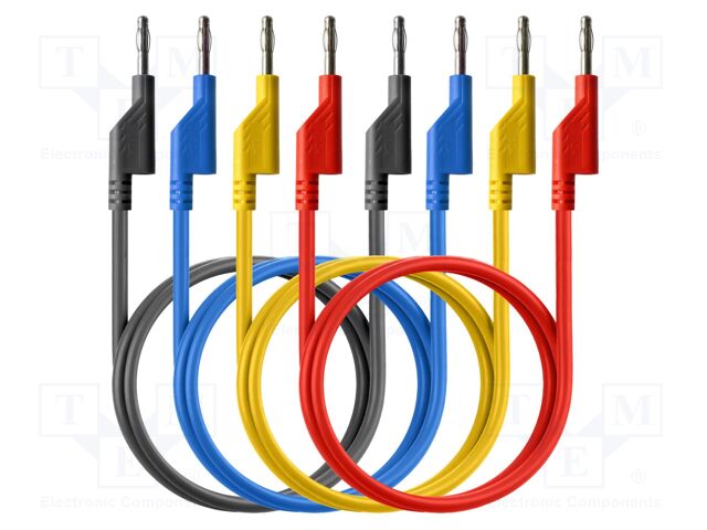 Test leads; Umax: 50VAC,120VDC; Imax: 10A; Len: 0.5m; test leads x4