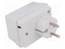 Enclosure: for power supplies; X: 52mm; Y: 73mm; Z: 46mm; ABS; grey