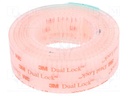 Tape: velcro; W: 25mm; L: 1m; D: 5.7mm; acrylic; transparent; -29÷93°C