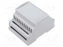 Enclosure: for DIN rail mounting; No.of mod: 4