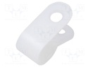 Fixing clamp; 6.4mm; polyamide; natural; Cable P-clips