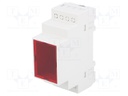Enclosure: for DIN rail mounting; Y: 90mm; X: 35mm; Z: 65mm; ABS