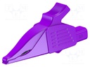 Crocodile clip; 19A; violet; Grip capac: max.39.5mm