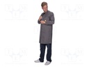 Coat; ESD,unisex; grey; L; cotton,polyester,conductive fibers