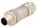 Plug; M12; PIN: 5; male; A code-DeviceNet / CANopen; for cable