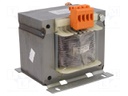 Transformer: mains; 500VA; 230VAC; 24V; Leads: terminal block; IP00
