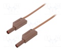 Test lead; silicone; 1m; brown; 19A; 1kV; Cond.cross sec: 1mm2