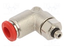 Push-in fitting; angled; M5; -0.99÷20bar; 6mm