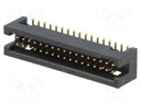 Socket; IDC; male; PIN: 34; straight; SMT; gold flash; 1.27mm