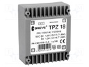 Transformer: mains; 18VA; 115VAC; 6V; 6V; 1.5A; Mounting: PCB; IP00