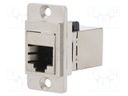 Coupler; DUALSLIM; Cat: 5e; shielded; Layout: 8p8c; 29mm; Mat: metal