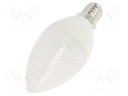 LED lamp; warm white; E14; 230VAC; 470lm; 4.7W; 180°; 3000K
