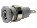 Connector: 4mm banana; socket; 24A; 1000VDC; 24.5mm; grey; soldered