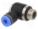 Push-in fitting; angled; -0.95÷15bar; Thread: G 1/8"; BLUELINE