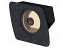 Car loudspeaker enclosure; MDF; black melange; textil; 8l; 200mm