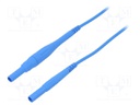 Connection cable; PVC; 2m; blue; 8A; 1kV; Cond.cross sec: 1mm2