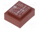 Transformer: encapsulated; 0.6VA; 230VAC; 6V; 100mA; Mounting: PCB