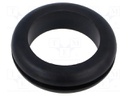 Grommet; black; UL94HB; TPR