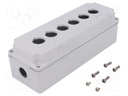 Enclosure: for remote controller; X: 80mm; Y: 230mm; Z: 73mm; grey