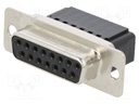 D-Sub; PIN: 15; plug; CD; female; w/o contacts
