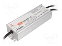 Power supply: switched-mode; LED; 60W; 12VDC; 5A; 90÷305VAC; IP67