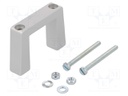 Handle; Mat: aluminium; grey; H: 40mm; L: 57.5mm; W: 12.2mm