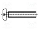 Screw; M4x20; DIN: 85A; Head: cheese head; slotted; polyamide
