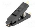 Test clip; SOIC; PIN: 8; black; gold-plated