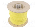 Insulating tube; Mat: silicone; yellow; Øint: 0.8mm