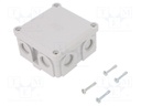 Enclosure: junction box; X: 91mm; Y: 91mm; Z: 51mm; duroplast; IP54