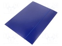 Folder; with rubber; A4; navy blue