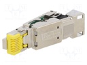 Plug; RJ45; PIN: 8; gold-plated; Layout: 8p8c; for cable; IDC