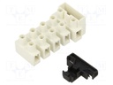 Terminal block; screw terminal; 2.5mm2; 450V; ways: 5; white