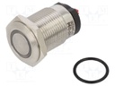 Switch: vandal resistant; Pos: 2; SPST; 10A/24VDC; IP65; OFF-(ON)