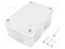 Enclosure: junction box; X: 80mm; Y: 120mm; Z: 50mm; ABS,polystyrene