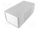 Enclosure: with panel; X: 100mm; Y: 190mm; Z: 80mm; ABS; dark grey