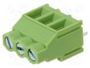 PCB terminal block; angled 90°; 6.35mm; ways: 3; on PCBs; terminal