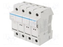 Fuse disconnector; 8x32mm; DIN; 25A; 400V; Poles: 4; -40÷70°C; IP20